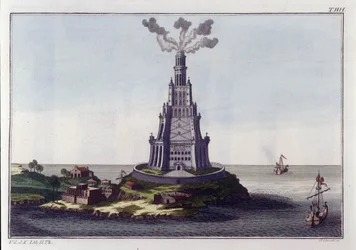 Faro di Alessandria. Incisione dell