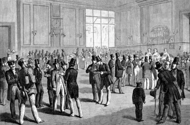 Pranzo in un bar a San Francisco, California (USA) 1860