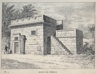 Casa degli Ebrei - incisione del 1889 in 