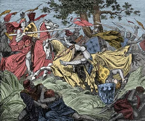 Manfredi ucciso in battaglia - Battaglia di Benevento (26 febbraio 1266): la morte di Manfredi I (di Hohenstaufen)