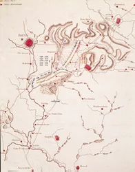 Mappa della battaglia di Austerlitz, 2 dicembre 1805