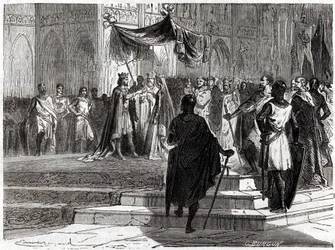 Matrimonio di Luigi il Giovane (1120 - 1180) con Alienor d