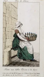 Mercante di ciliegie - in "Cris de Paris", inizio XIX secolo