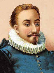 Miguel de Cervantes Saavedra 1547-1616 - Ritratto di Miguel de Cervantes (1547-1616), poeta e drammaturgo spagnolo