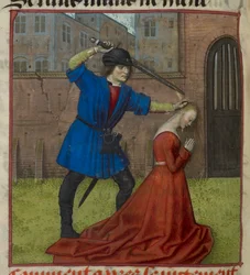 Miniatura di Virginius che decapita sua figlia Virginia da 