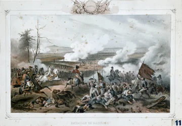 Napoleone Bonaparte durante la battaglia di Marengo, in cui l