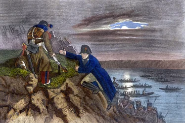 Napoleone Bonaparte attraversa il Danubio nel maggio 1809
