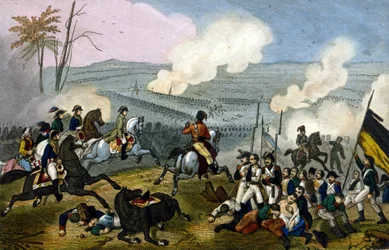 Napoleone alla battaglia di Marengo, contro gli austriaci, giugno 1800