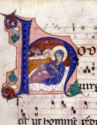 Natività. Corale del XIV secolo