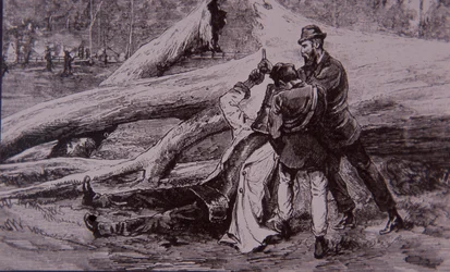 Ned Kelly catturato dal poliziotto Kelly e dal ferroviere Jesse Dowsett, 28 giugno 1880