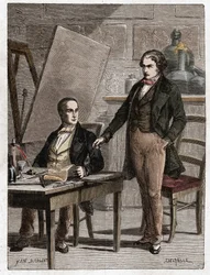 Niepce legge a Louis Daguerre la descrizione dell