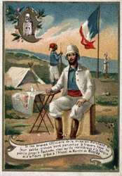 Ufficiale della Missione Marchand. Cromolitografia del XIX secolo