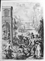 Ovidio - illustrazione per il libro 15 - nota di Thomas Farnaby (1575-1647)