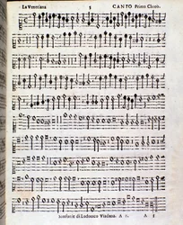 Pagina di spartito musicale di Sinfonie musicali di Ludovico Viadana