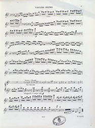 Pagina della partitura per il primo violino dell