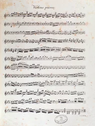 Pagina di spartito musicale dell