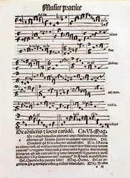 Pagina sulla teoria musicale da Margarita philosophica