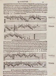 Pagina tratta da Practica Musicae di Franchino Gaffurio