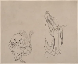 Pittura, XX secolo (foglio di un album; inchiostro su carta)