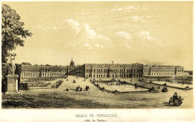 Palazzo di Versailles, vista del giardino nel 1857