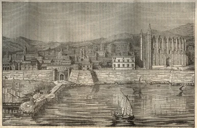 Palma di Maiorca, Maiorca, Isole Baleari - incisione 1837