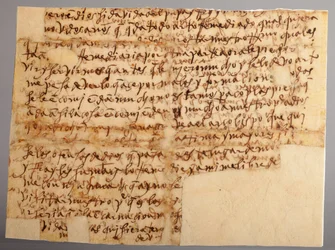 Parte di un manoscritto. Lettera n. 96 di Santa Teresa a sua nipote Madre María Bautista. Carta. Parte 1. 30 novembre 1575