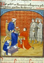 Filippo VI, 512, 356r: Richiesta di autorizzazione alla Biblioteca Municipale di Tolosa (tel: 05 62 27 66 66)