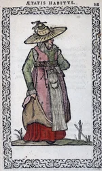Donna piemontese - in "Habits et effigies" di Jean Sulperius