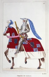 Pierre, Visconte de Rohan, Signore di Gie (1451-1513). Maresciallo di Francia. Incisione del 1830