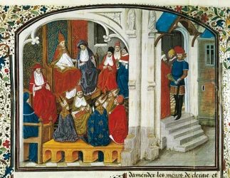 Papa Urbano II annuncia la Prima Crociata durante il Concilio di Clermont