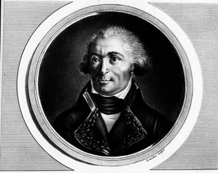 Ritratto a figura intera di Charles Pichegru (1761-1804), generale in capo degli eserciti del Nord, di Sambre e Meuse, del Reno e della Mosella. Incisione in 