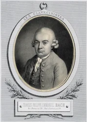 Ritratto in medaglione di Carl Philipp Emanuel Bach, figlio di Johann Sebastian Bach