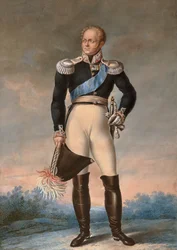Ritratto di Alessandro I di Russia, c. 1819 - Acquerello - Ritratto di Alessandro I, Zar di Russia (1777-1825) - acquerello anonimo