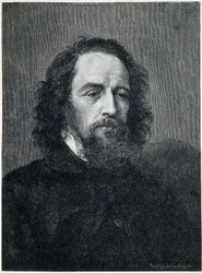 Ritratto di Alfred, Lord Tennyson (1809 - 1892), poeta e drammaturgo britannico del XIX secolo