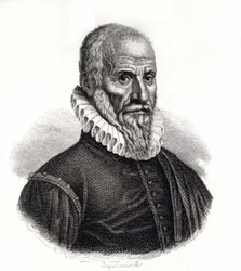 Ritratto di Ambroise Paré (1509-1590), chirurgo francese - incisione del XIX secolo