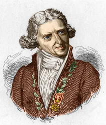 Ritratto di Antoine Augustin Parmentier (1737-1813), farmacista militare e agronomo francese. Incisione del 1845