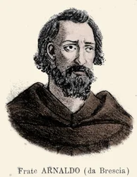 Ritratto di Arnaldo da Brescia (1090 - 1155), riformatore politico e religioso italiano