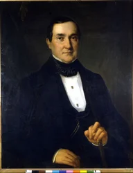 Ritratto di Bartolomeo Merelli (1793-1879), primo Direttore della Scala. Dipinto anonimo del XIX secolo.