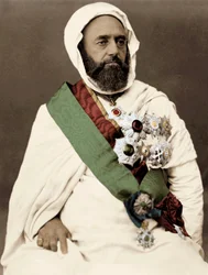 Ritratto di Ben Mahi Ed Din Abd El Kader (Abd El-Kader) (1808-1883) Emiro Algerino