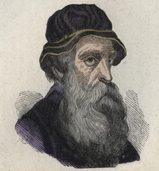 Ritratto di Benvenuto Cellini, scultore, orafo e autore del Rinascimento italiano 1500-1571