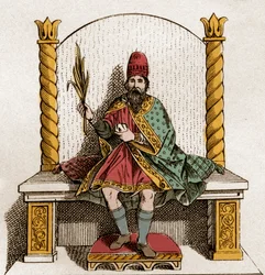 Ritratto di Bonifacio III di Toscana (985-1052) marchese di Canossa e Toscana - Bonifacio III, marchese di Toscana o Bonifacio di Canossa - Bonifacio III di Canossa (o Bonifacio IV di Toscana) Incisione del 1861