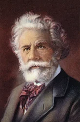 Ritratto di Camille Flammarion, astronomo e giornalista scientifico francese.
