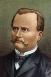 Ritratto di Carl Gustaf Patrik de Laval, ingegnere e inventore svedese (cromo)