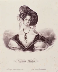 Ritratto di Caroline Ungher (incisione)