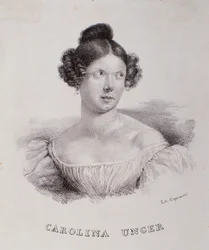 Ritratto di Caroline Ungher (Unger) (incisione)