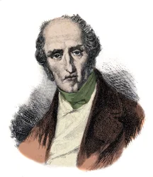 Ritratto di Charles Fourier (1772 - 1837), teorico socialista francese. (incisione)