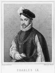 Ritratto di Carlo IX (1550 - 1574), Re di Francia - in “Histoire des Français” di Lavallée, incisione