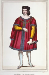 Ritratto di Carlo VIII (1470 - 1498), Re di Francia incisione del 1830