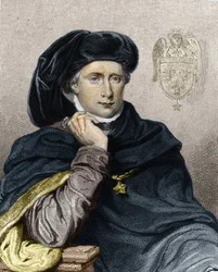 Ritratto di Carlo VI il Beneamato o il Folle (1368-1422), Re di Francia - in 