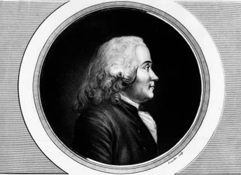 Ritratto di Chrétien Guillaume de Malesherbes (1721-1794). Incisione in "Collezione completa di dipinti storici della rivoluzione francese, in tre volumi." 1804.